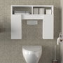 Hanah Home Geronimo Armario de Baño Blanco Estilo Escandinavo Duradero con Amplio Almacenamiento para Artículos de Tocador y Toallas - 76.2x19.5x60.8cm